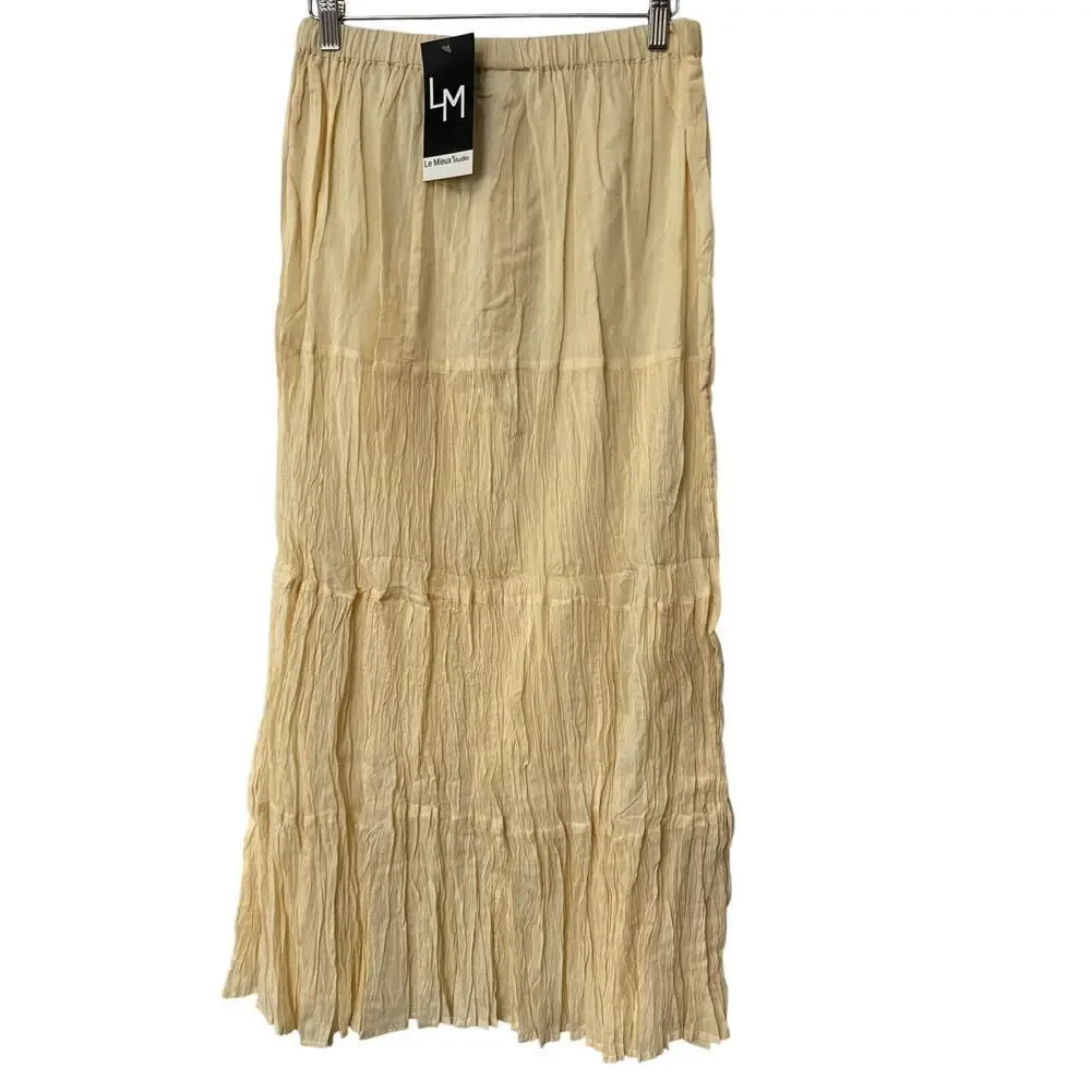 Women’s Le Mieux Studio XL Crème Maxi Skirt.